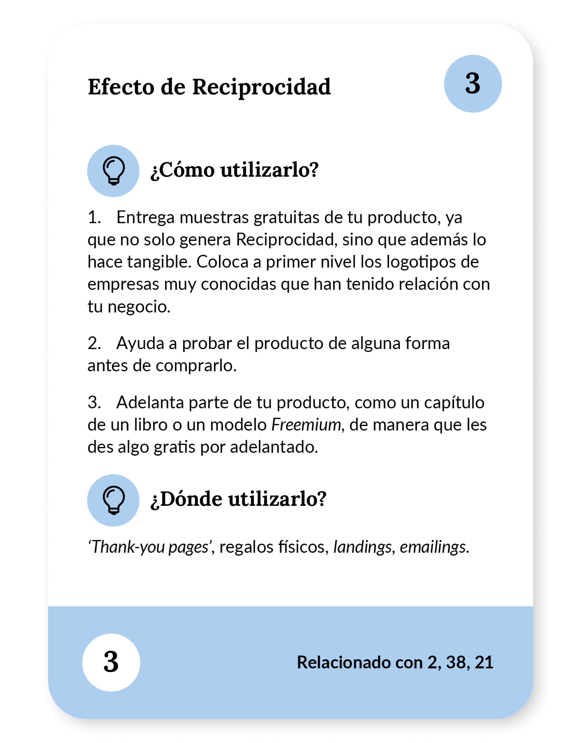 Naipe #3. Efecto reciprocidad
